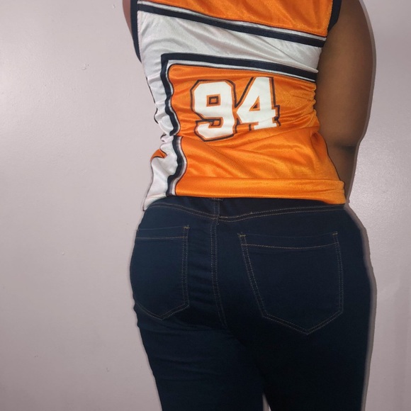 90’s Orange Jersey Sleeveless Shirt - Picture 3 of 4